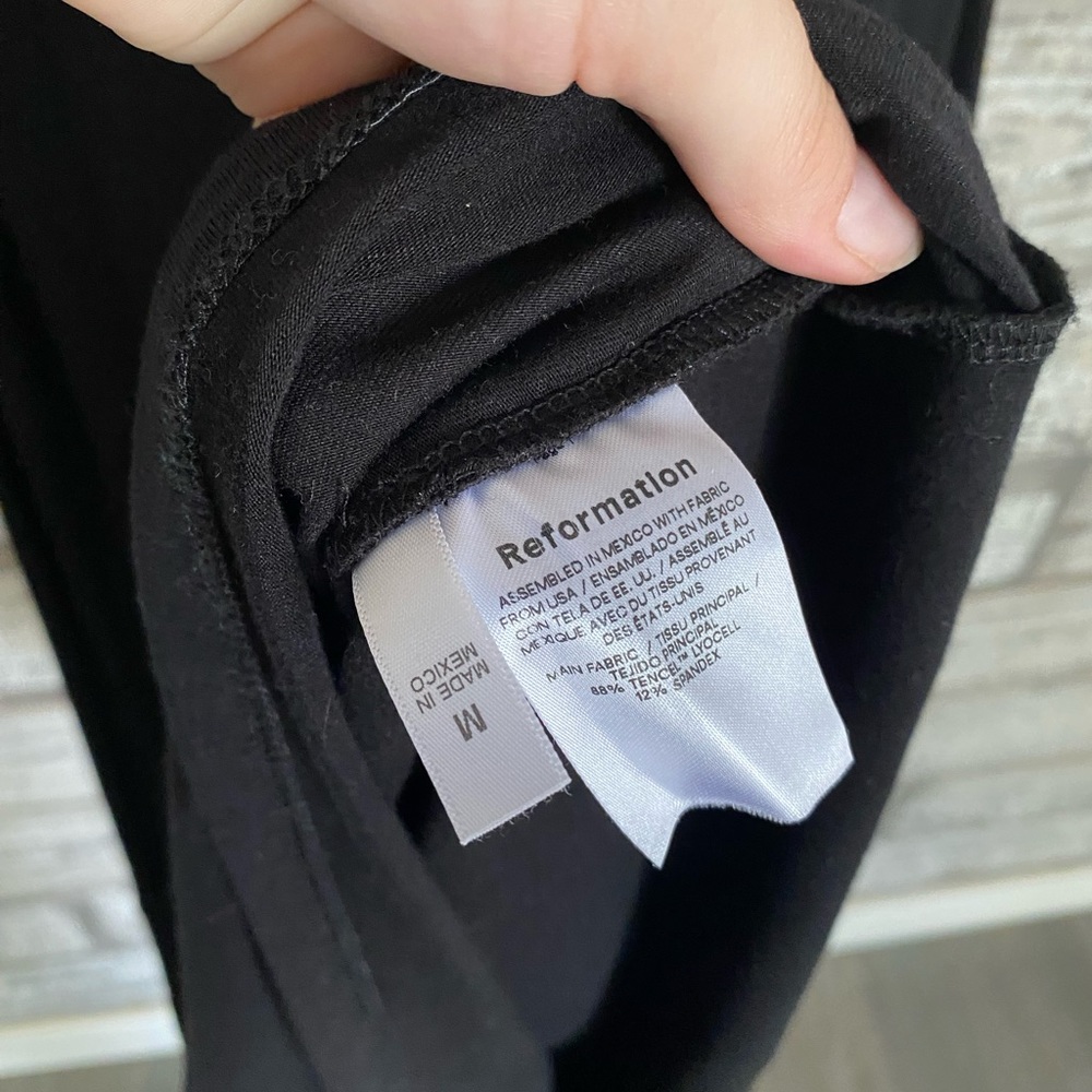 Reformation Black One-Shoulder Midi Dress - Picture 10 of 13